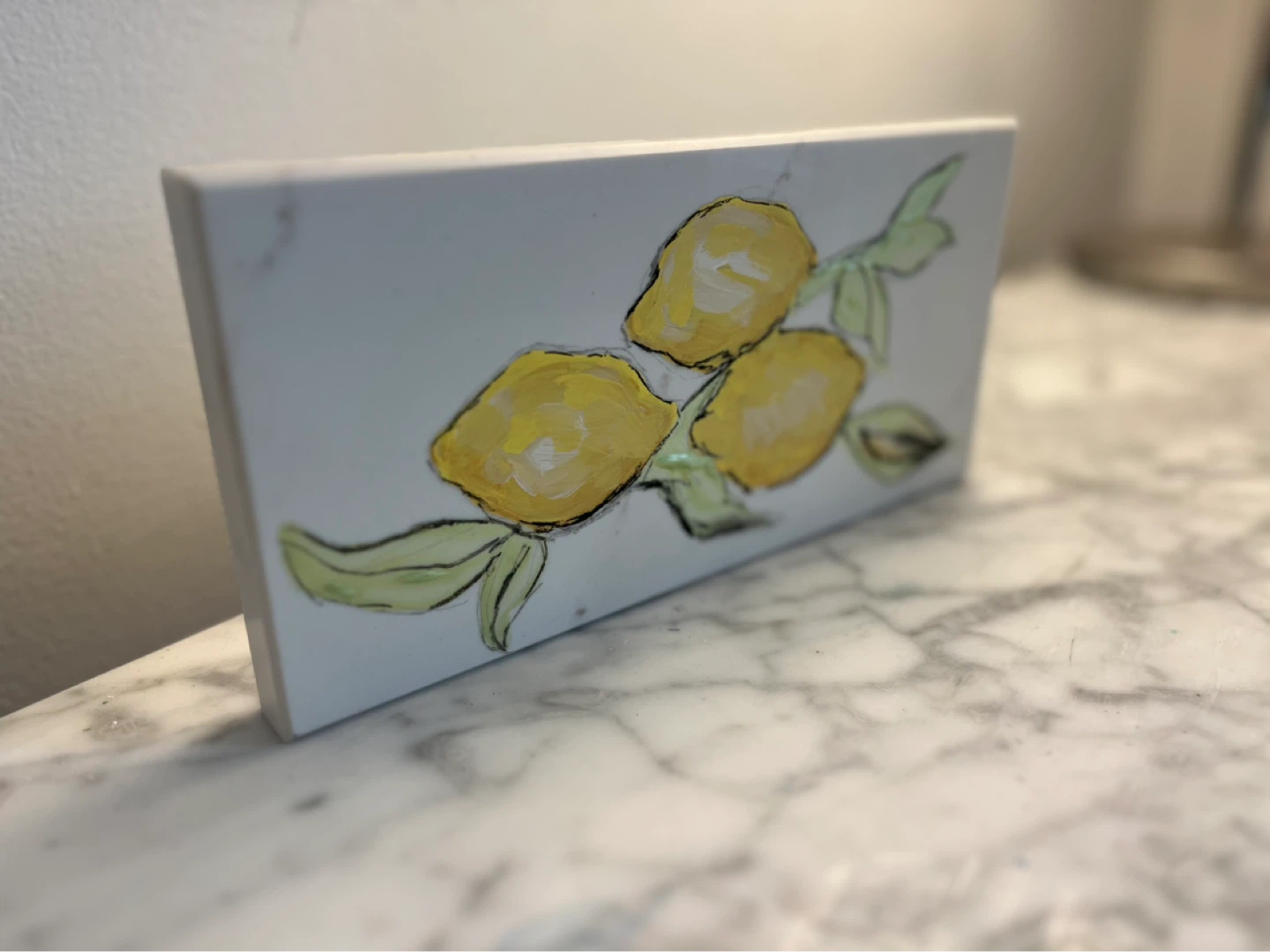 Decorative Stone with Lemon Artwork - photo 2