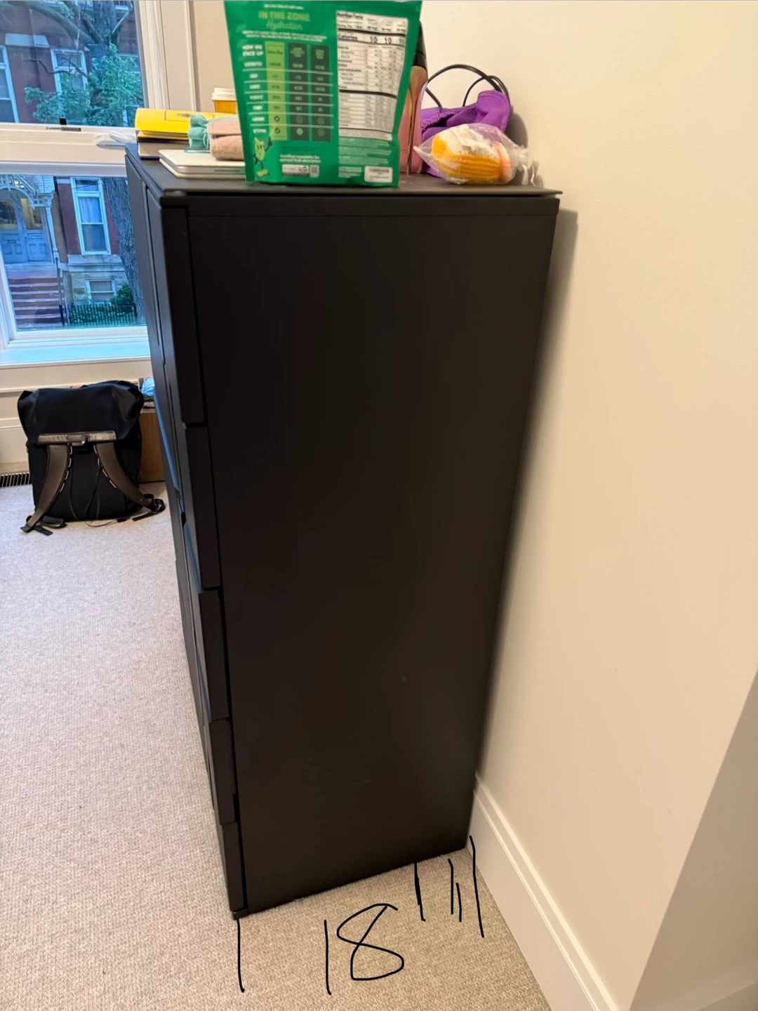 Black 5-Drawer Dresser and night stand set - photo 3