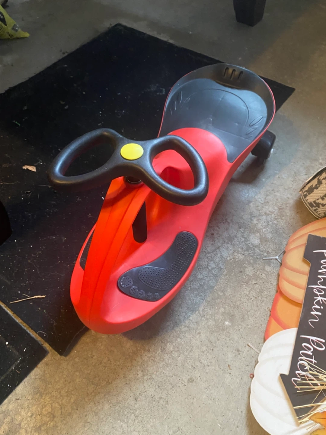 Red and Black Ride-On Wiggle Car
