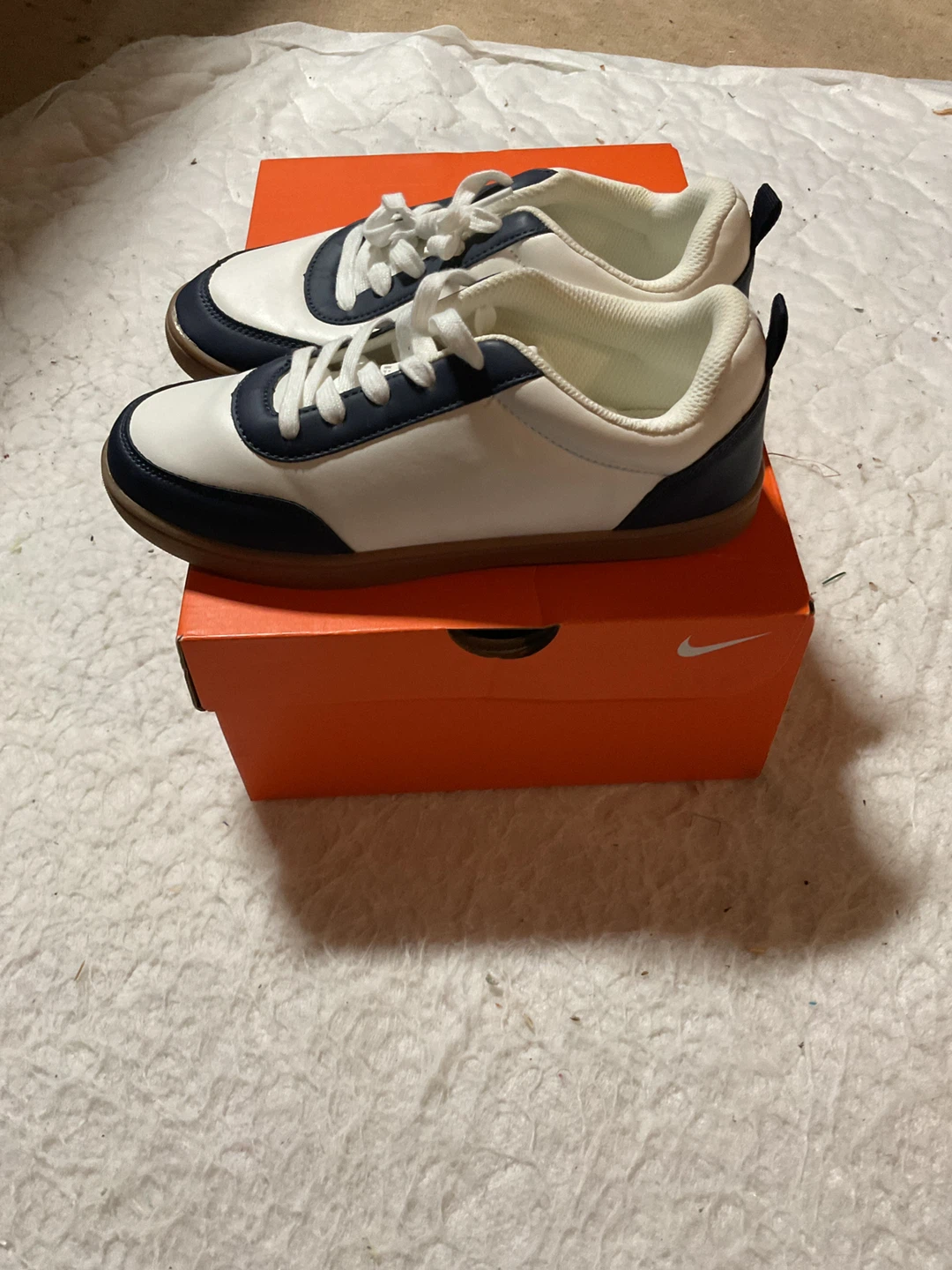 GAP Kids White and Navy Sneakers - Size 5 - photo 2