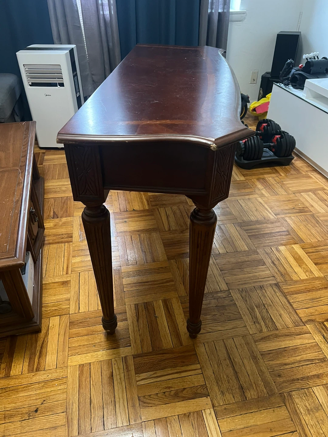 Antique Wooden Console Table with Drawer - photo 2