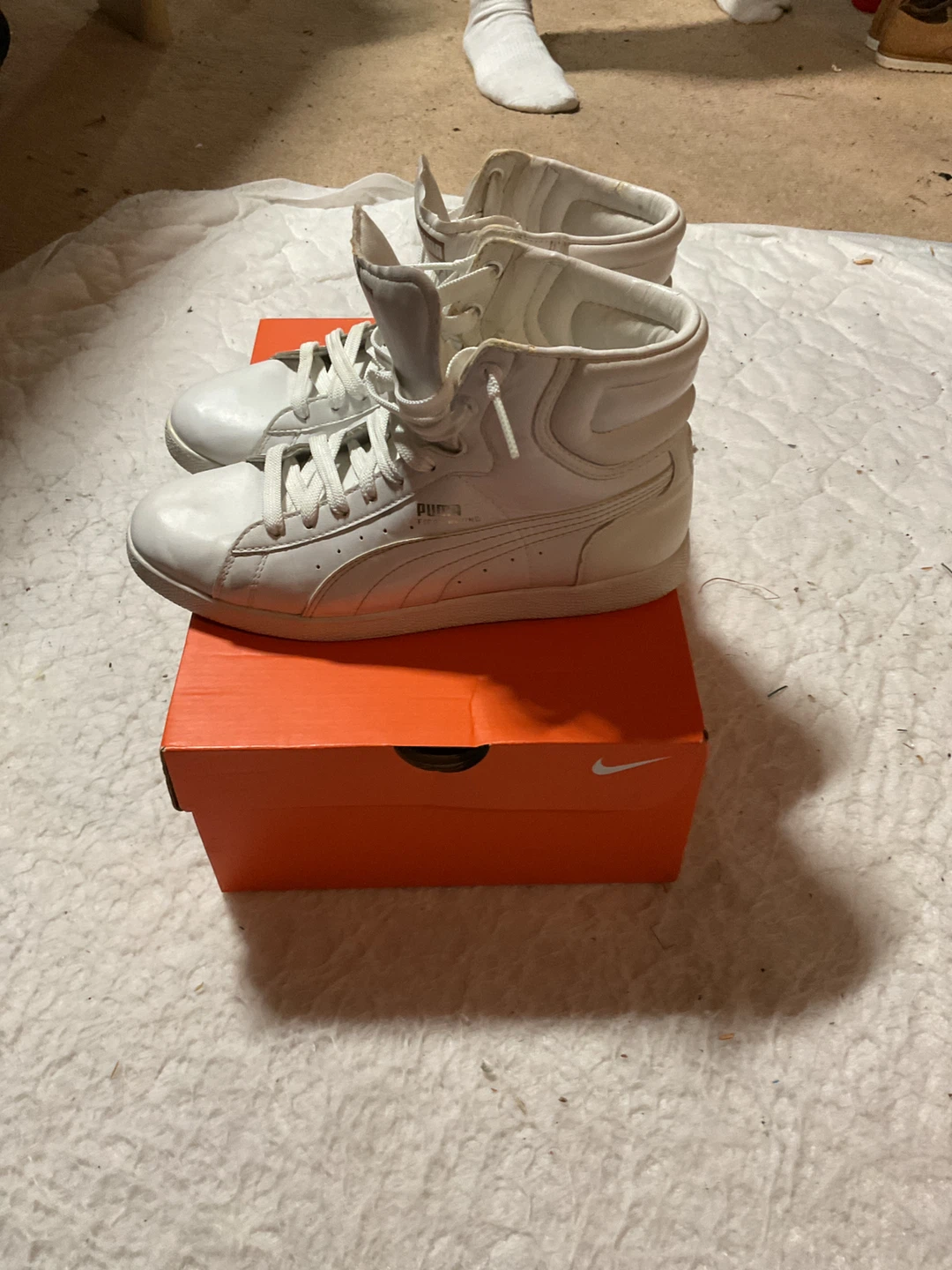 Puma White High-Top Sneakers - photo 2