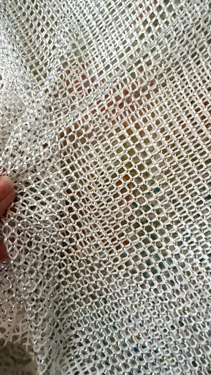 Sparkly Turtleneck Top with Rhinestones size M - photo 2