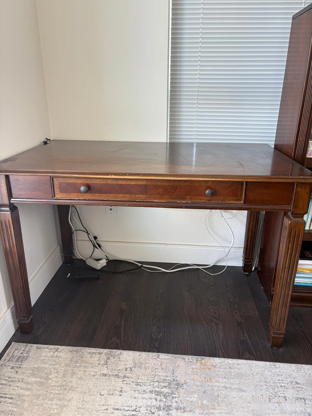 Wooden Desk with Drawer - photo 2