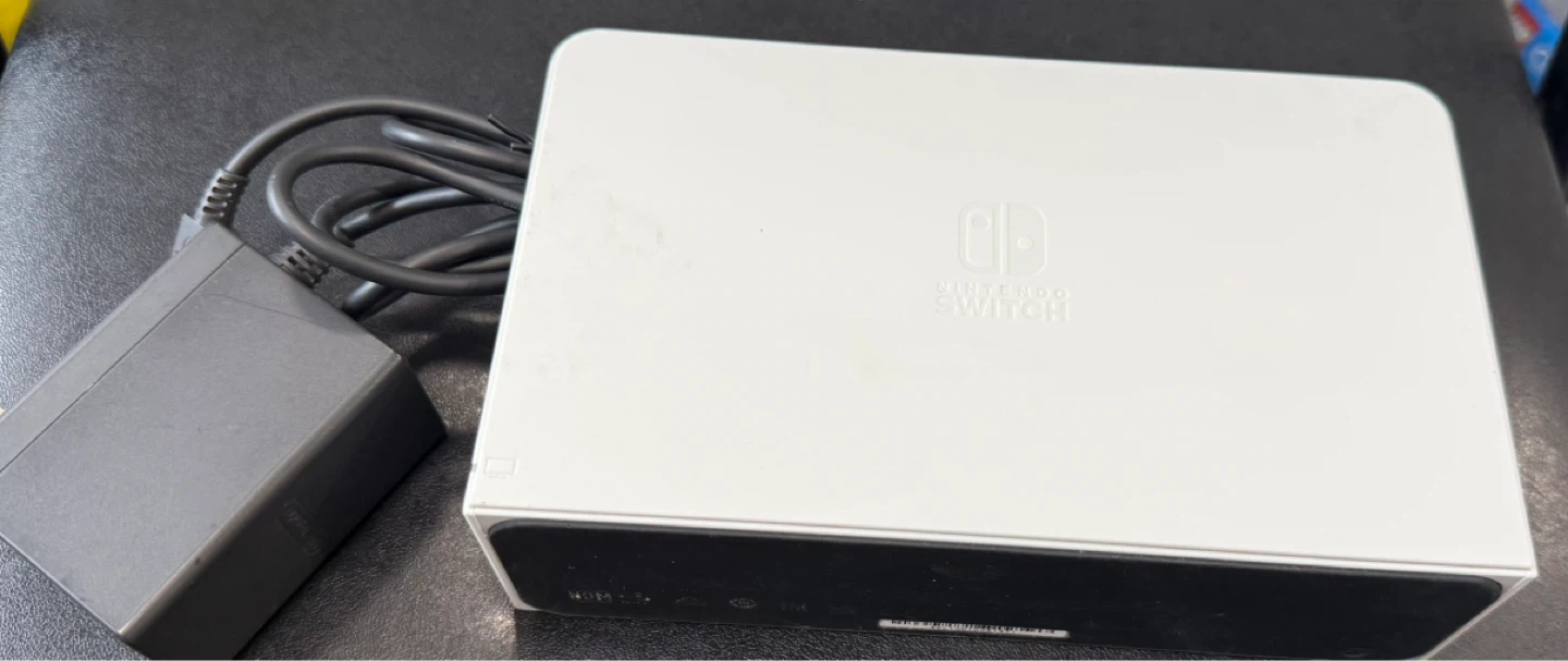 Nintendo Switch OLED White Console with Dock and AC Adapter - photo 2
