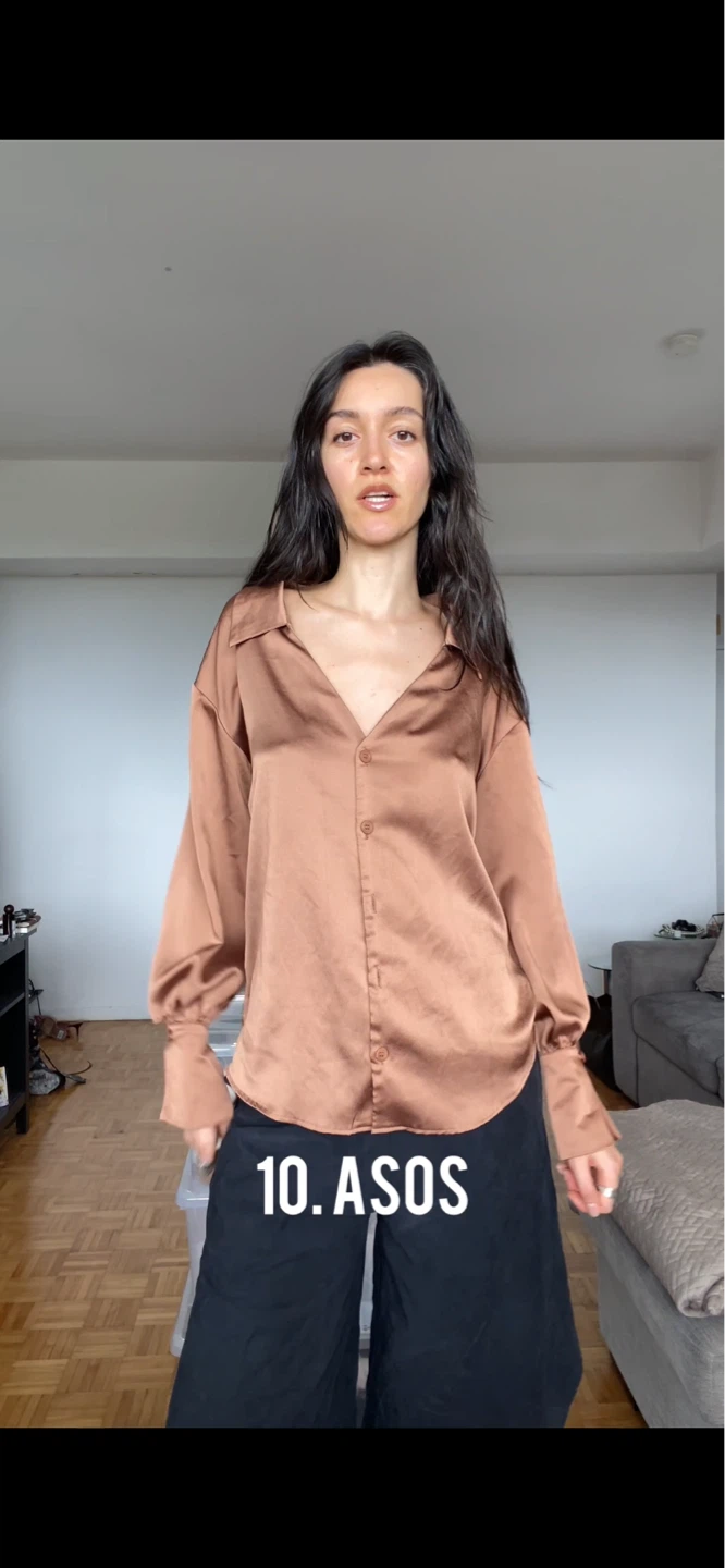 ASOS Satin Button-Up Shirt