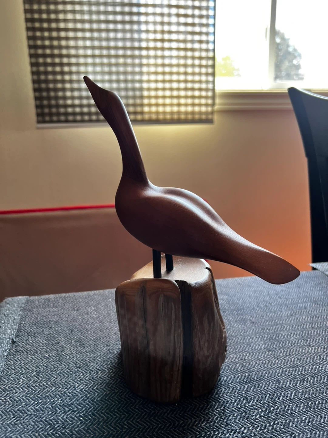 Vintage Wooden Goose Figurine