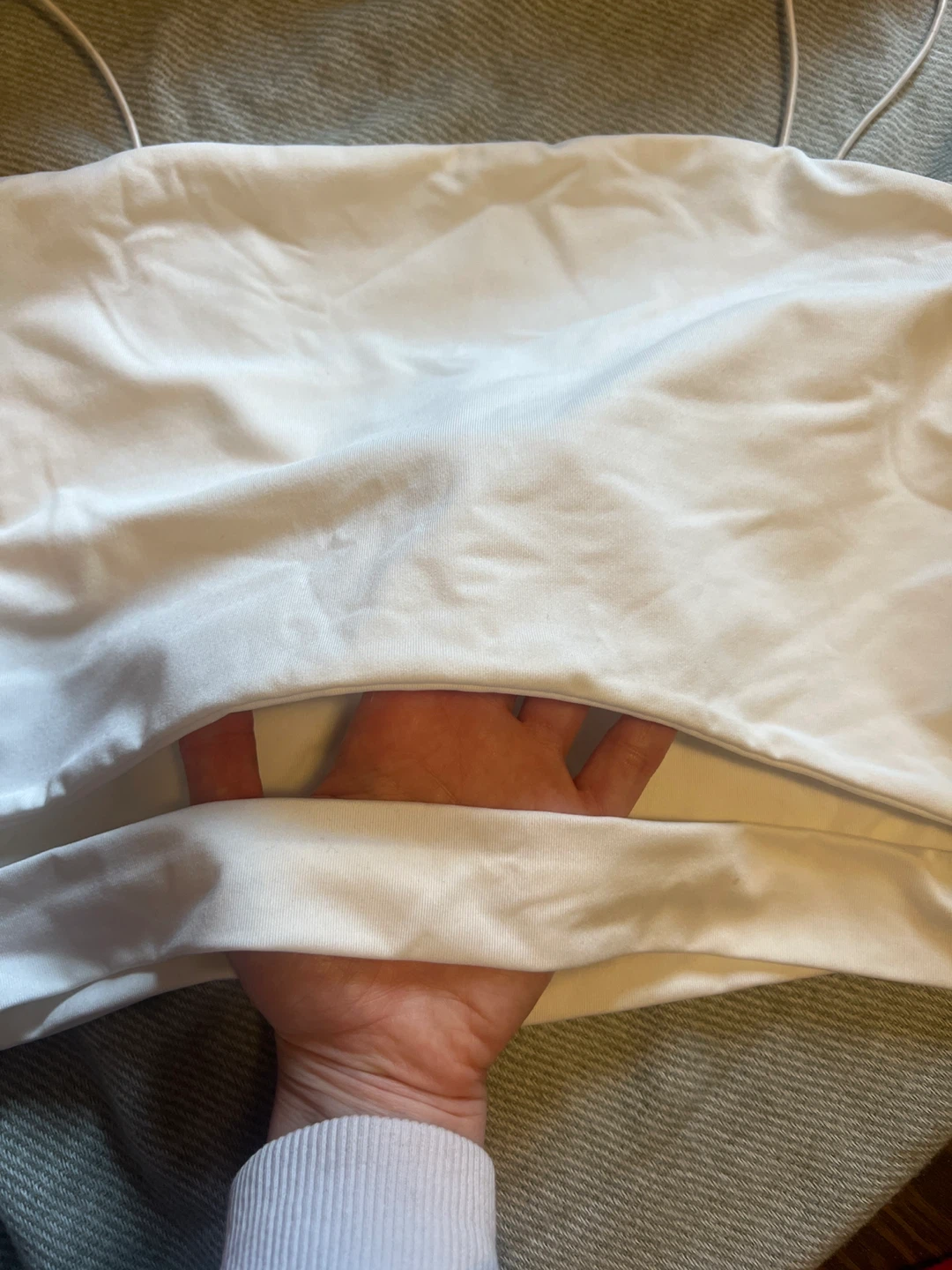 White Satin Crop Top - photo 2