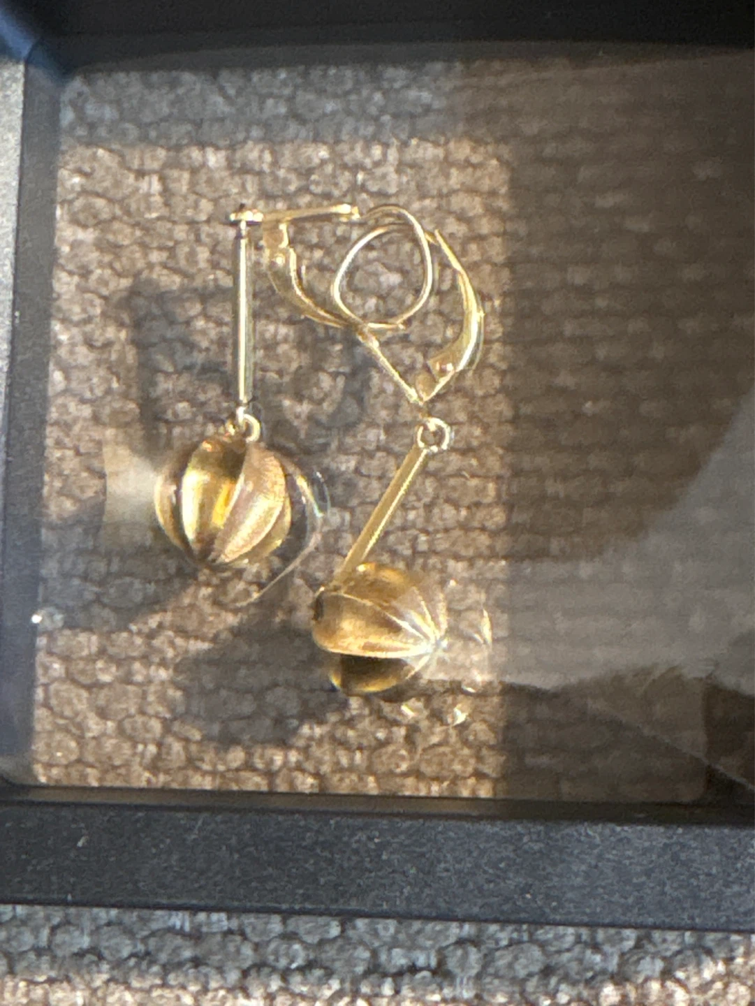 18K Gold Dangle Earrings vintage custom - photo 3