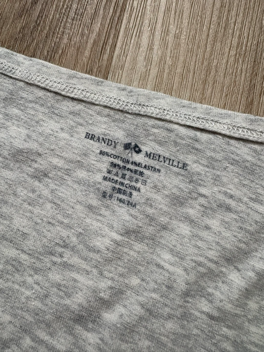 Brand New Brandy Melville Grey Amara Top ♡ - photo 3