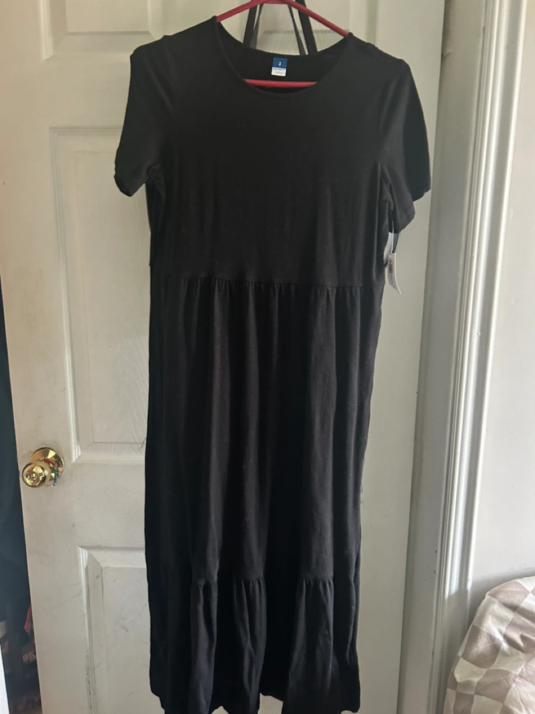 Black Tiered Midi Dress - Old Navy