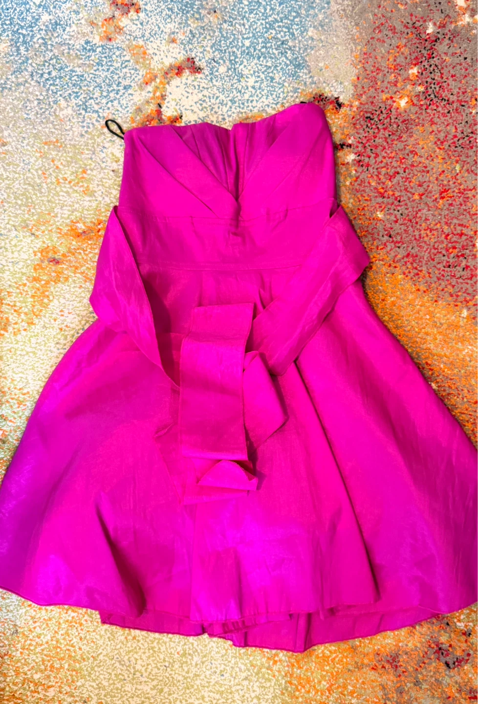 Pink Strapless Dress Size S/M