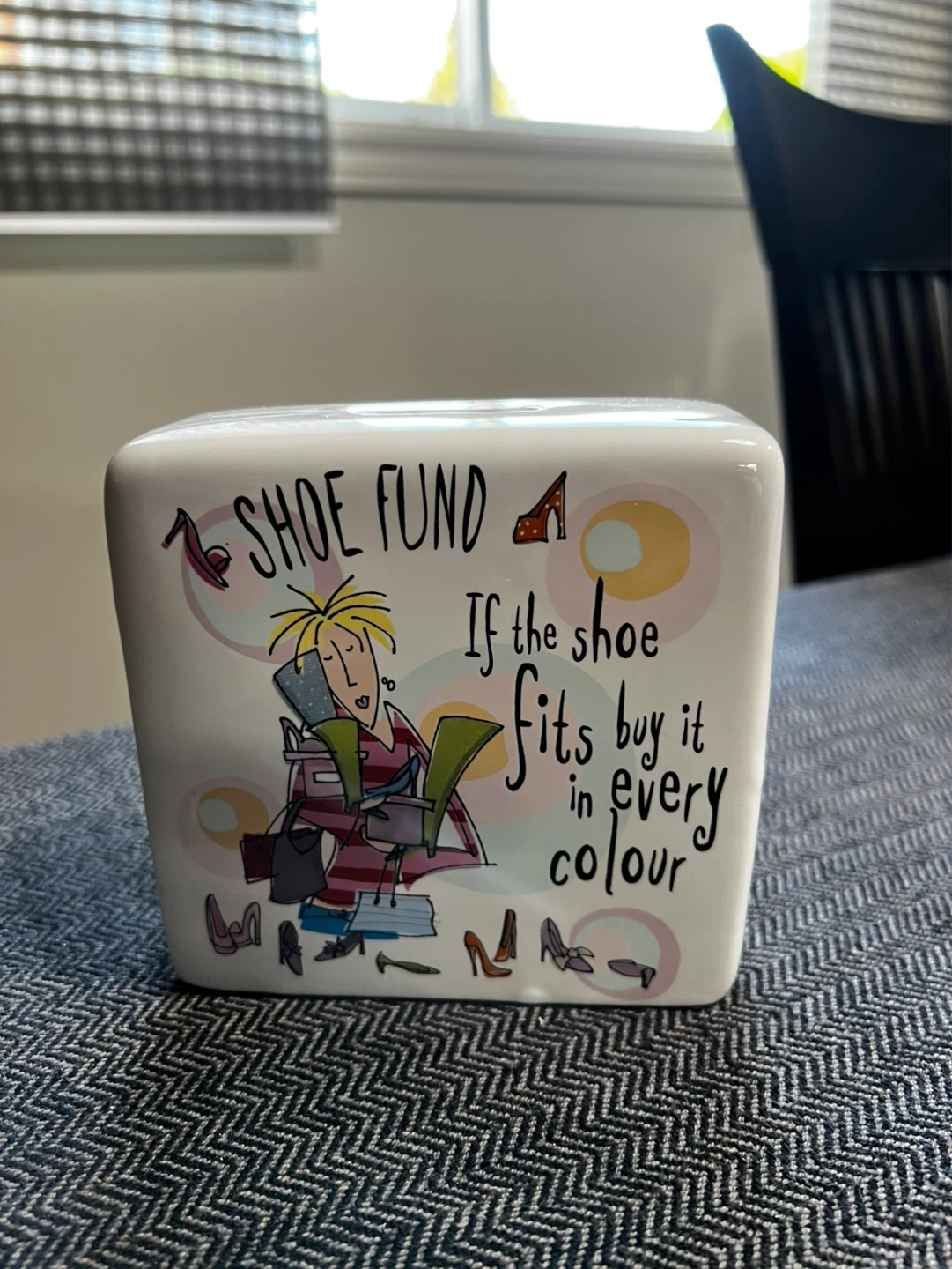 Born to Shop Ceramic "Shoe Fund" Piggy Bank