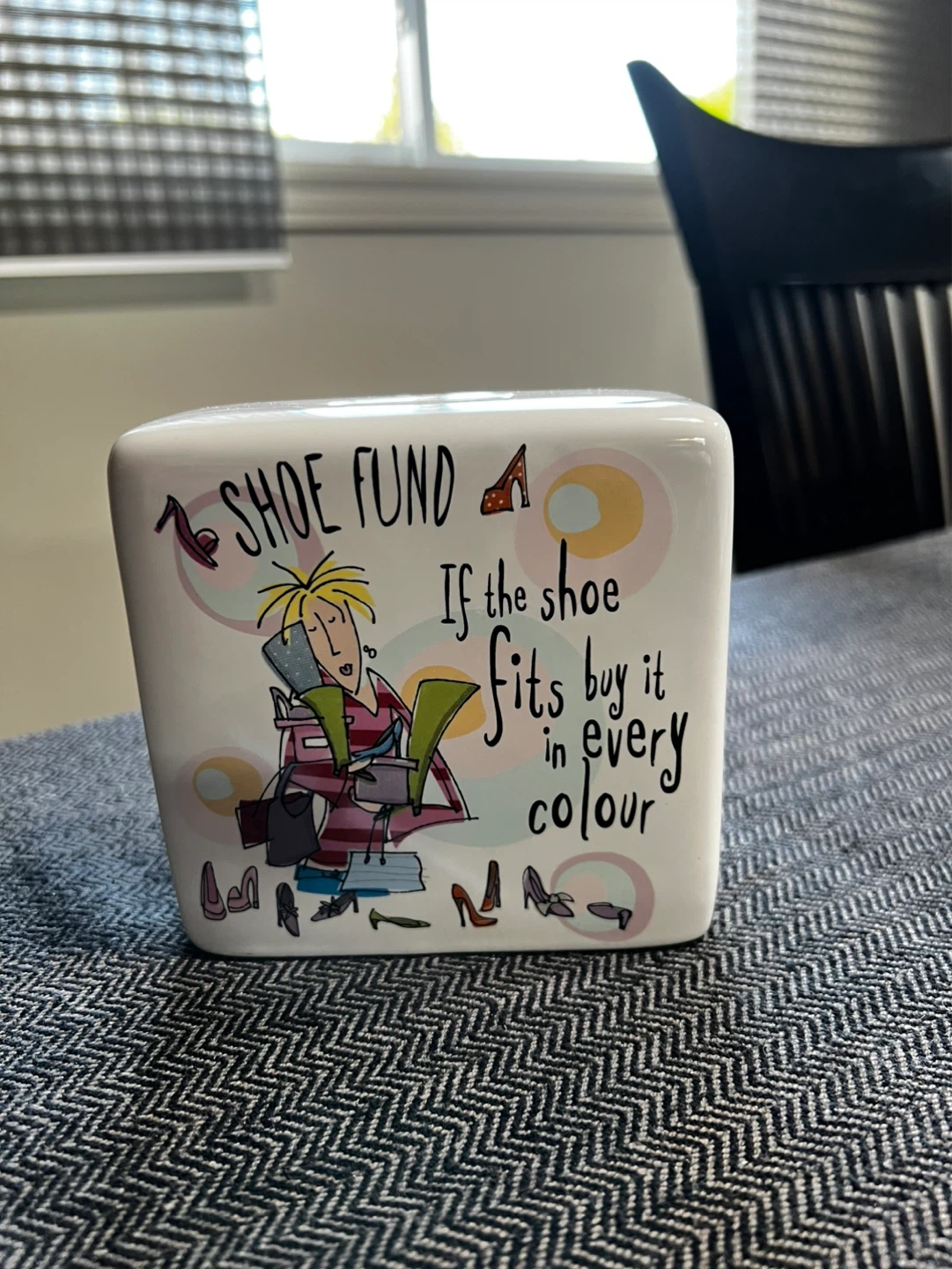 Born to Shop Ceramic "Shoe Fund" Piggy Bank - photo 2