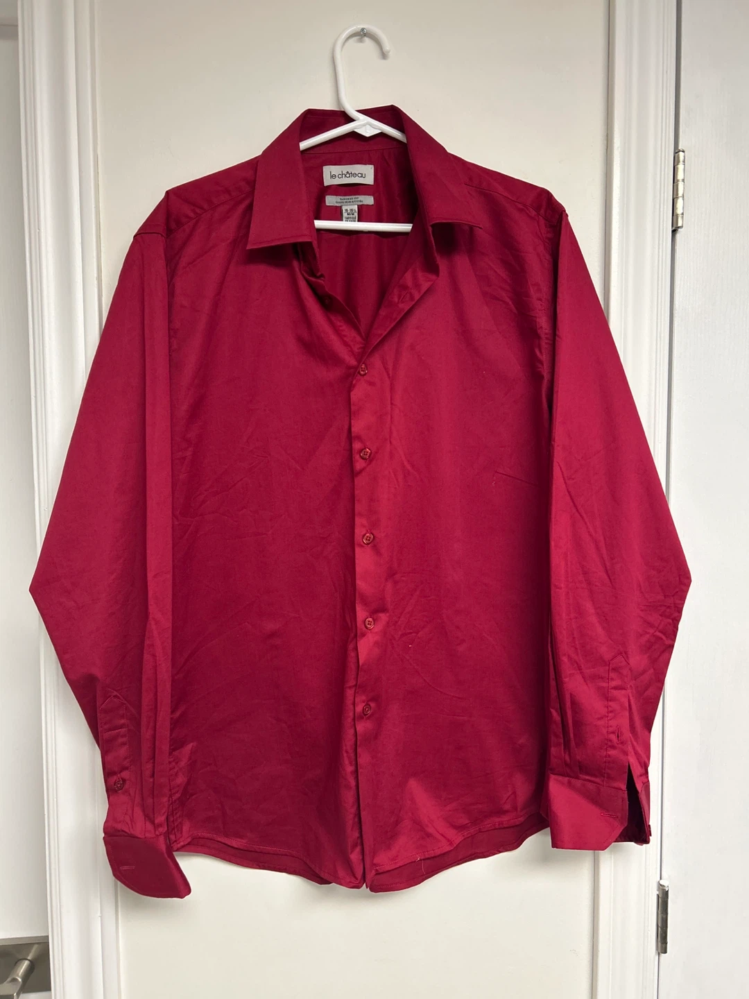 Le Château Red Dress Shirt Size M - photo 2