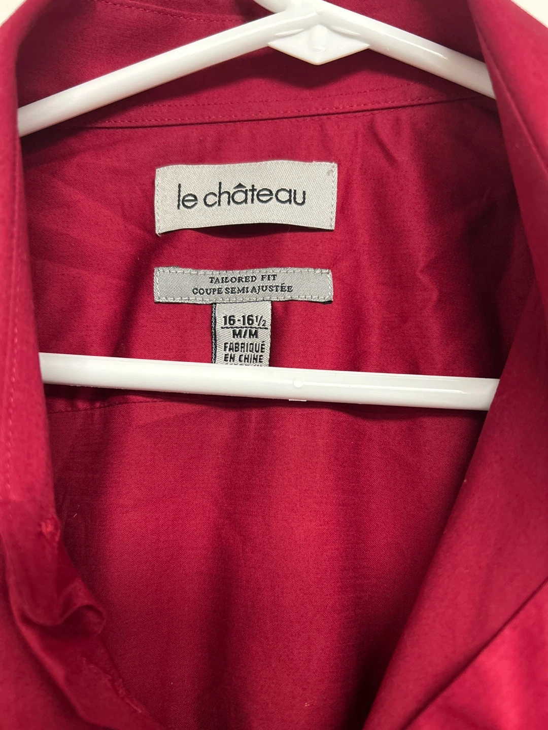Le Château Red Dress Shirt Size M - photo 3