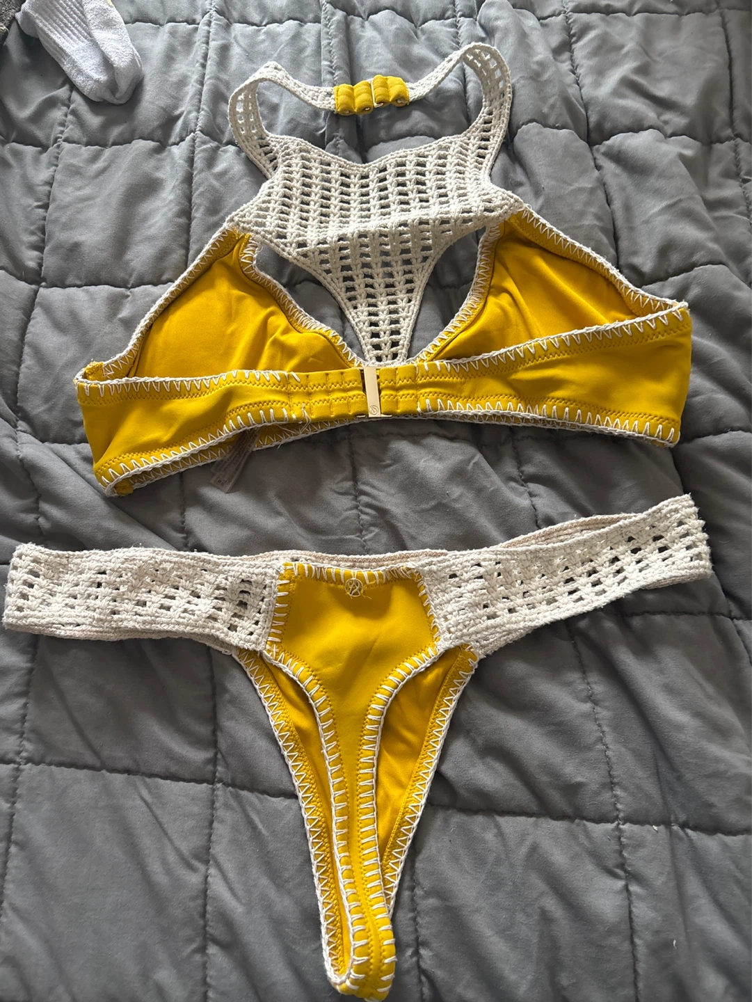 Yellow Crochet Trim Bikini - photo 2
