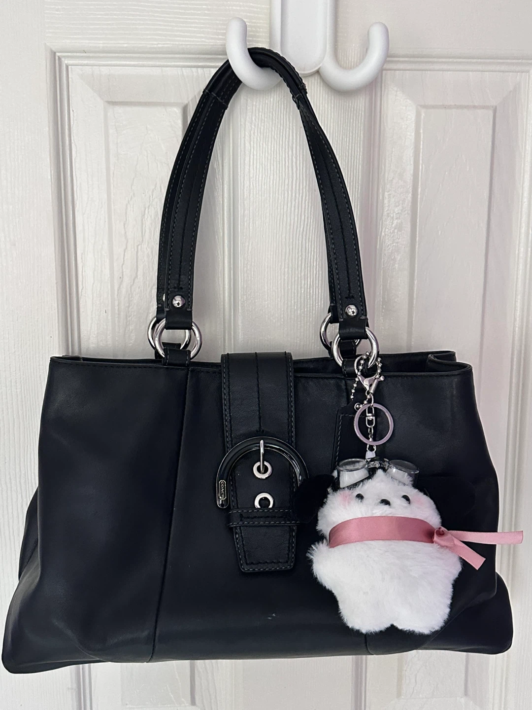 Coach Black Soho East West Leather Tote Bag