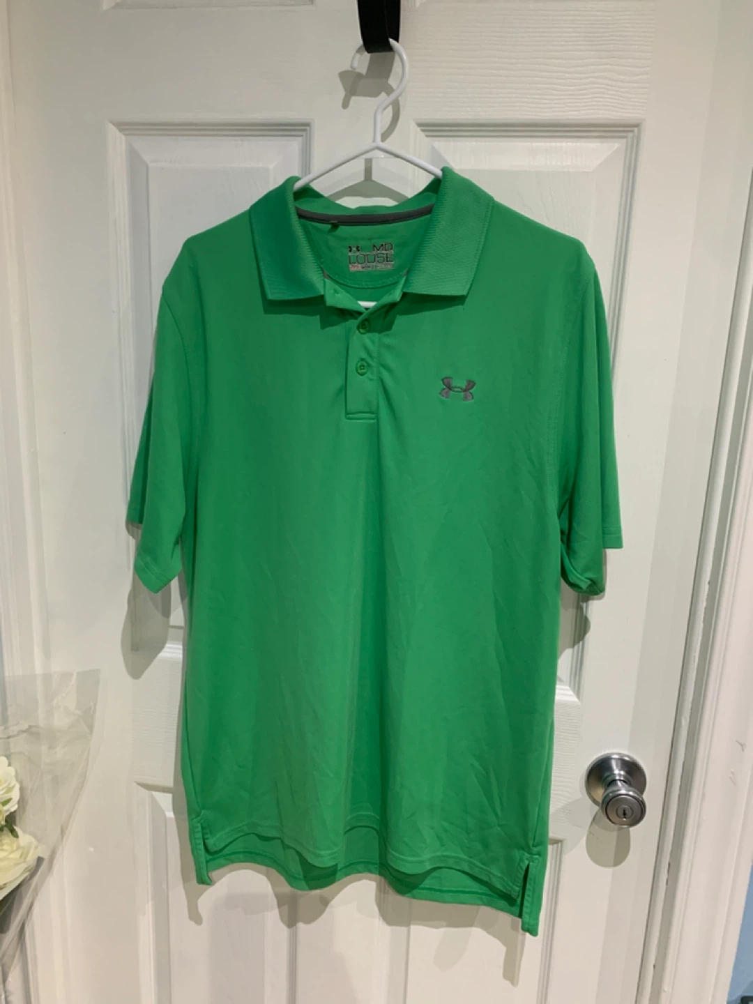 Under Armour Green Heatgear Loose Polo Shirt - Medium