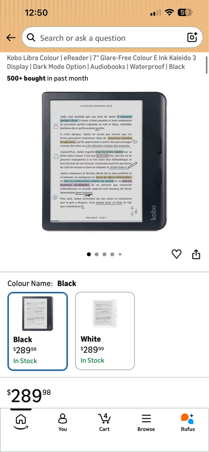 Kobo Libra Colour E-Reader - 7"  - Black & page turner - photo 3