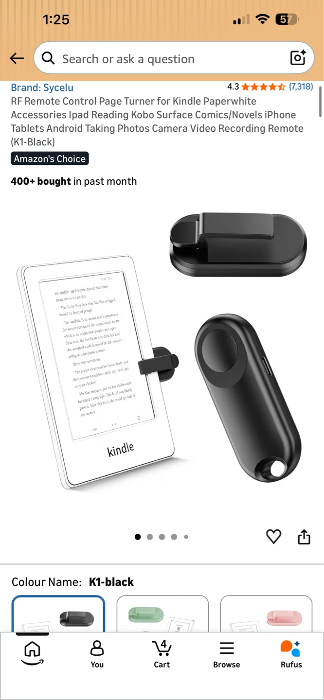 Kobo Libra Colour E-Reader - 7"  - Black & page turner - photo 2