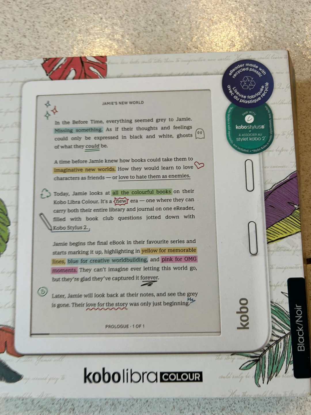 Kobo Libra Colour E-Reader - 7"  - Black & page turner - photo 4