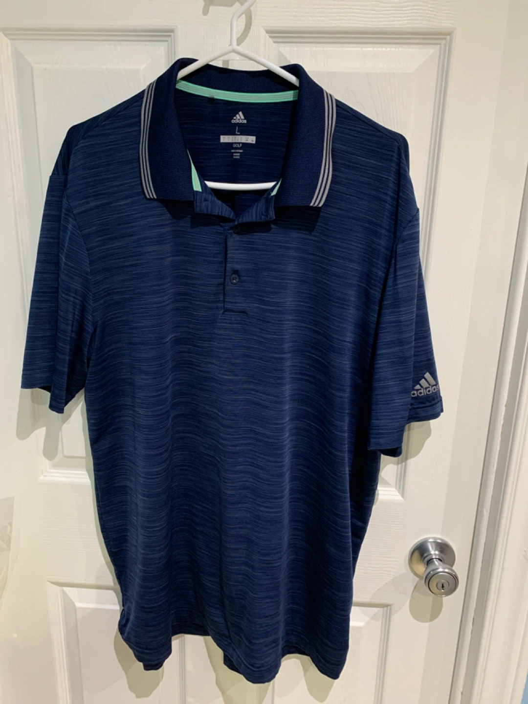 Adidas Golf Polo Shirt - Blue - Size L