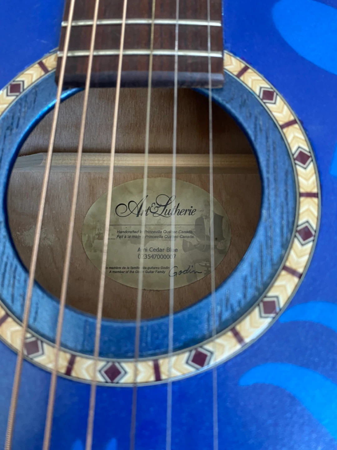Art& Luthier Ami Cedar Blue Acoustic Guitar - photo 4