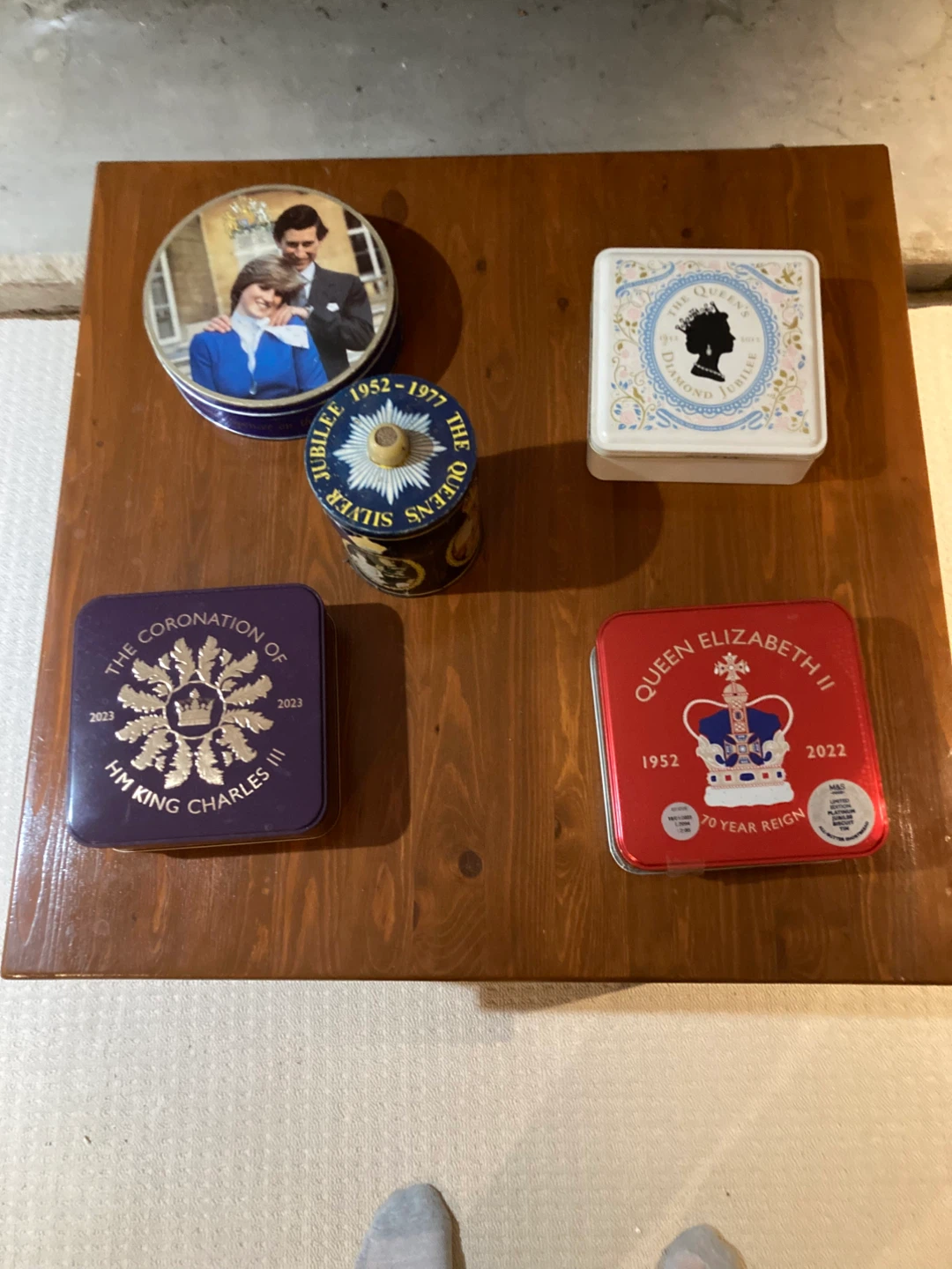 Collection of  Royal Commemorative Tins