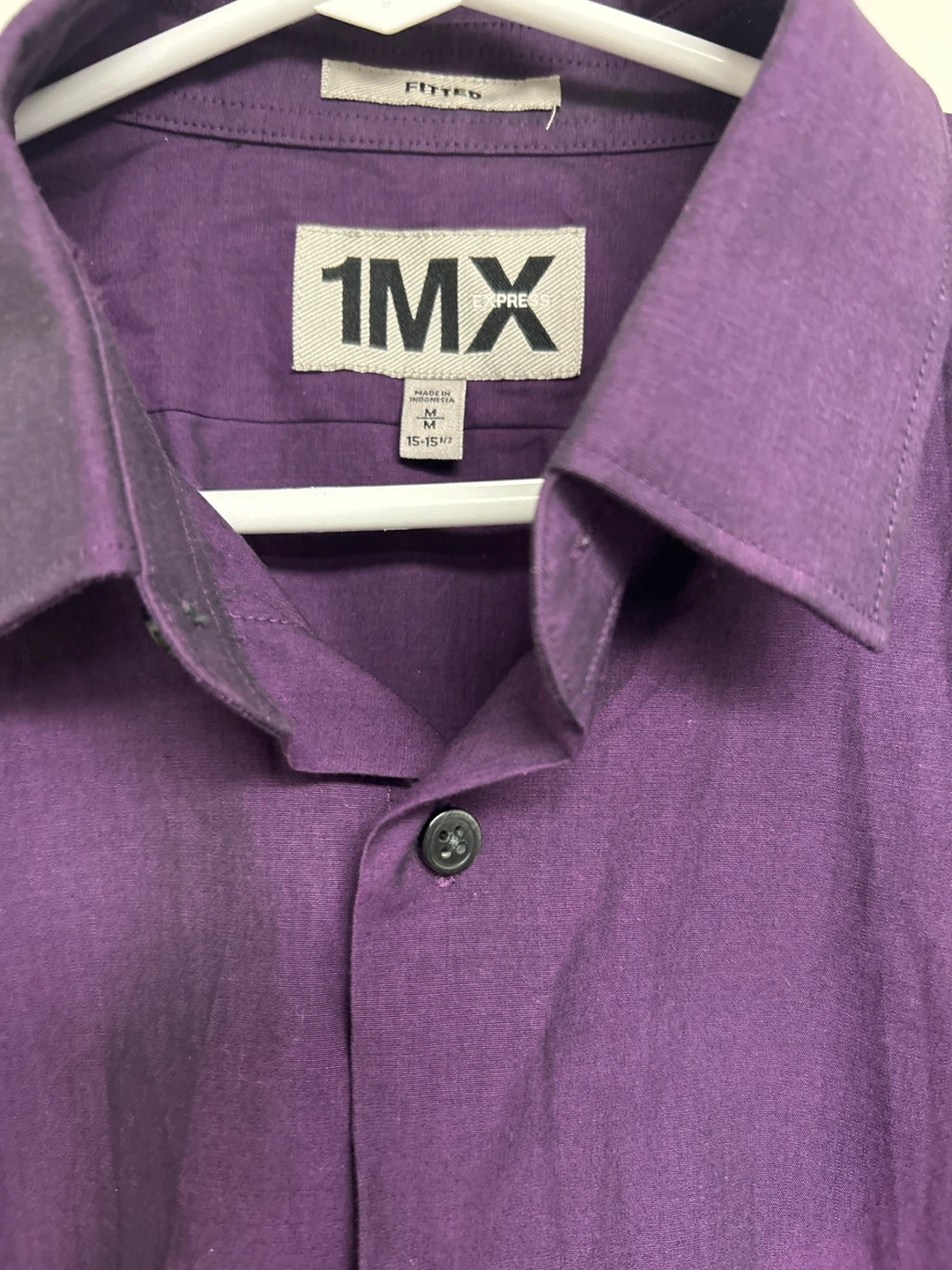 1MX Purple Fitted Dress Shirt