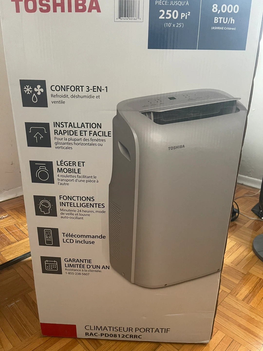 Toshiba Portable Air Conditioner RAC-PD0812CRRC - photo 2
