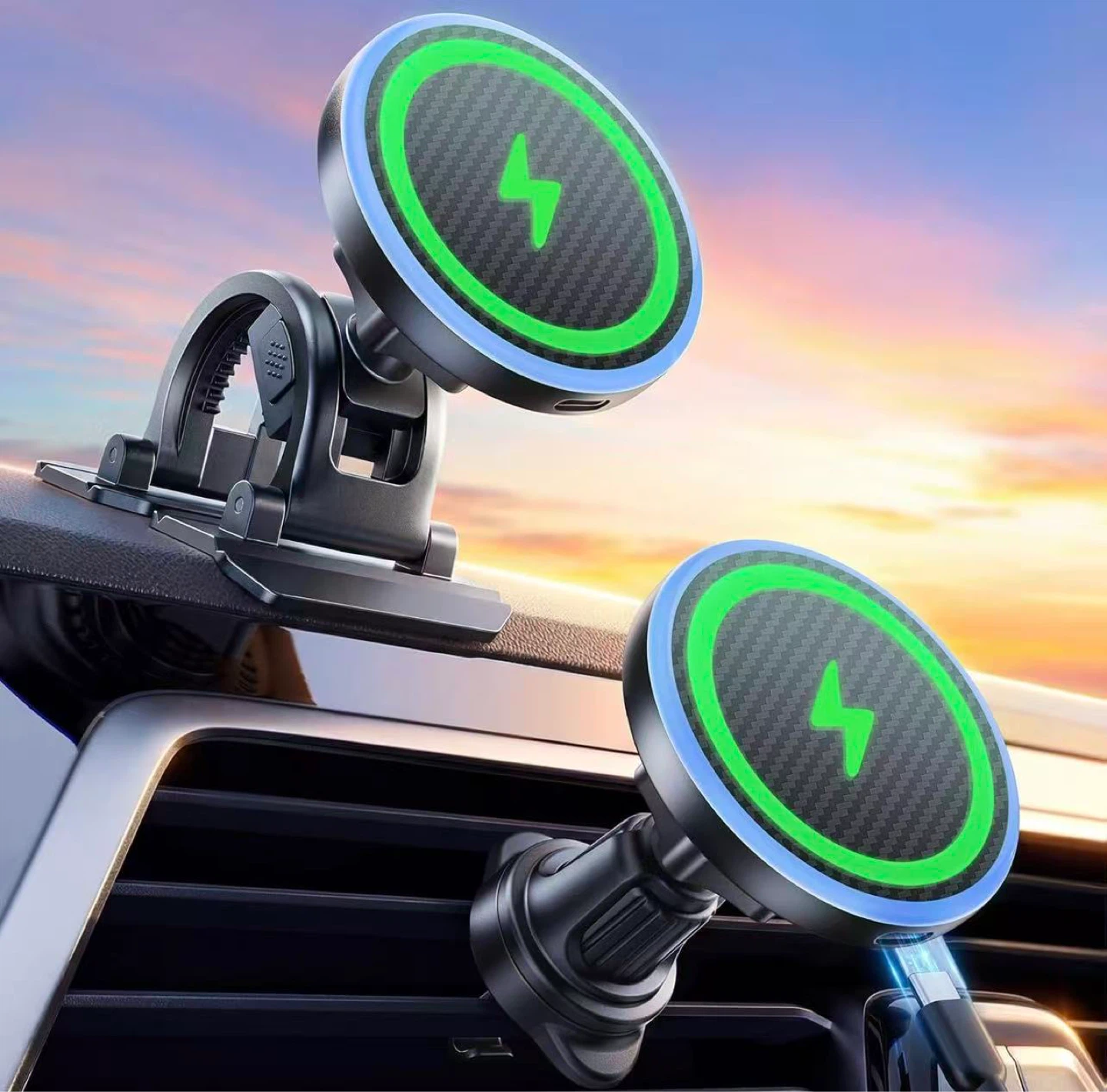 2-in-1 MagSafe Car Mount Charger