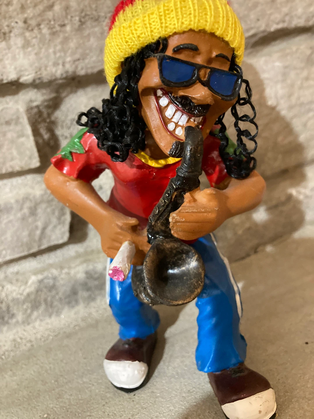 Rastafarian Saxophone Player Figurine - photo 2
