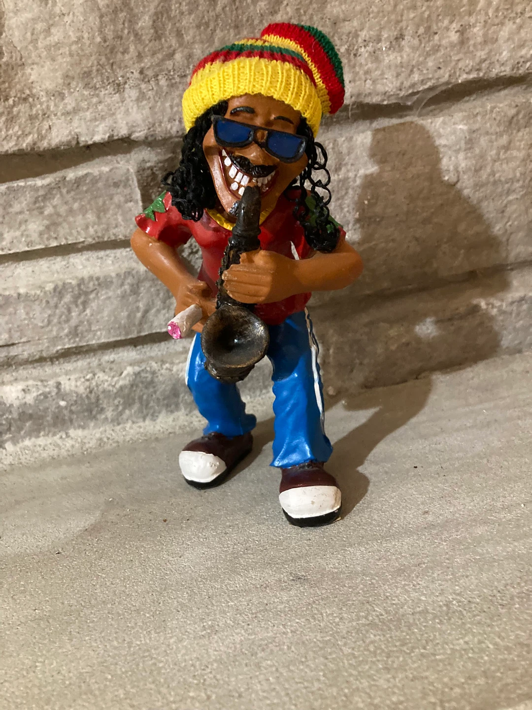 Rastafarian Saxophone Player Figurine - photo 3