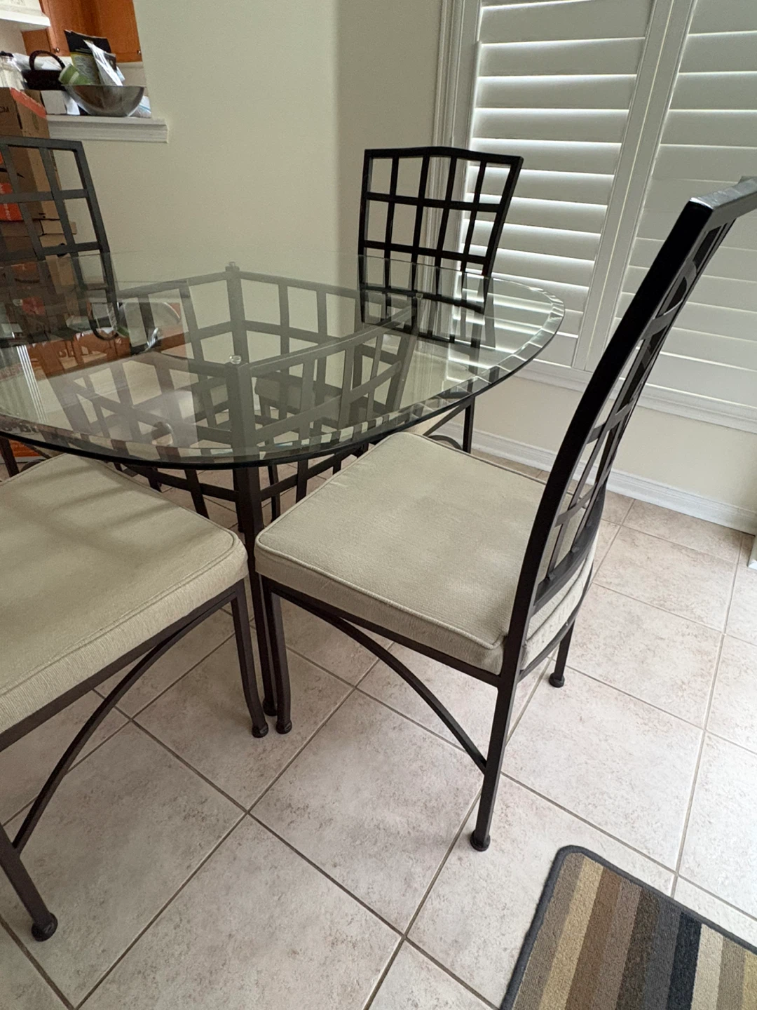 Glass Top Dining Table Set with 4 Chairs - photo 5