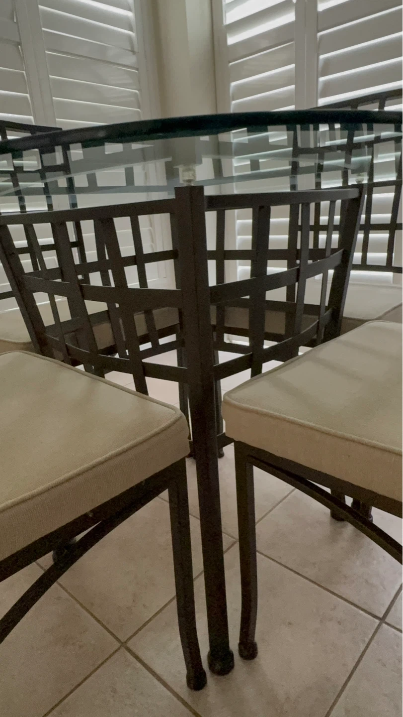Glass Top Dining Table Set with 4 Chairs - photo 3