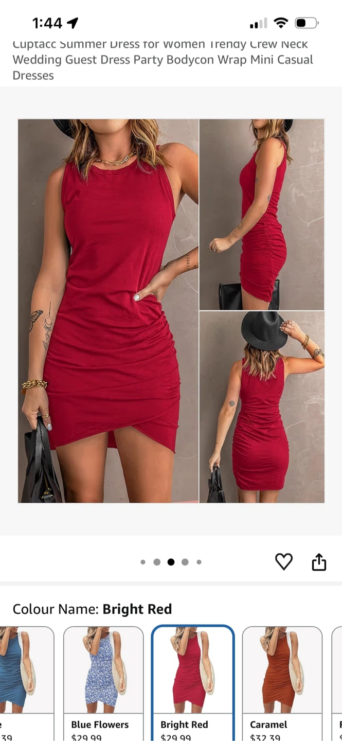 WNEEDU Women's Ruched Bodycon Mini Dress - photo 5