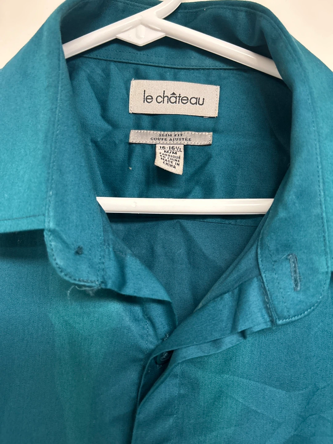 Le Château Teal Button-Up Shirt - Size M - photo 2