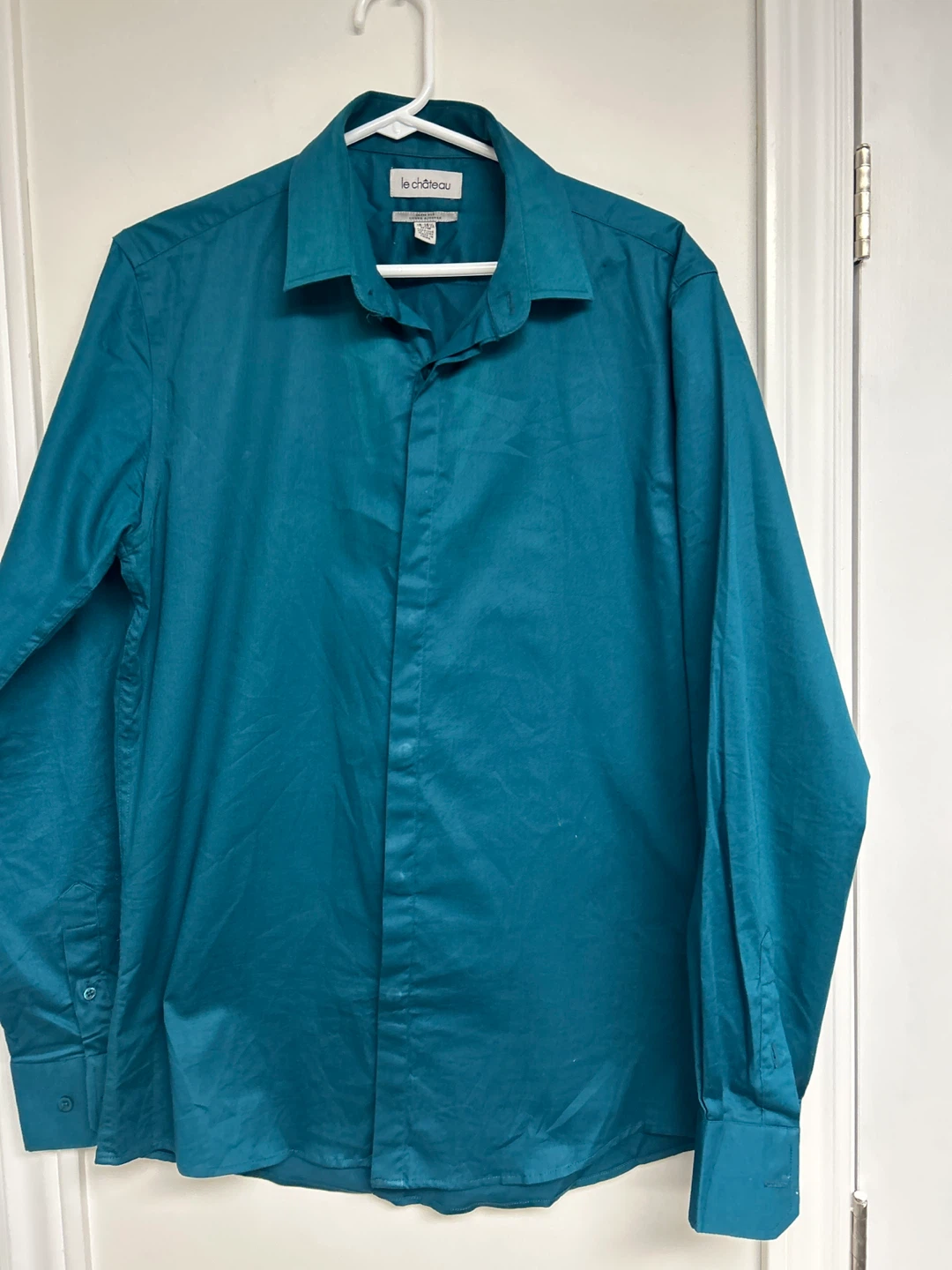 Le Château Teal Button-Up Shirt - Size M