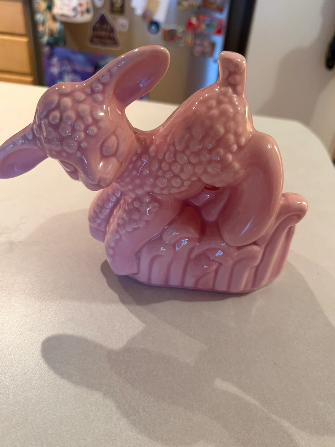 Pink Ceramic Lamb Planter