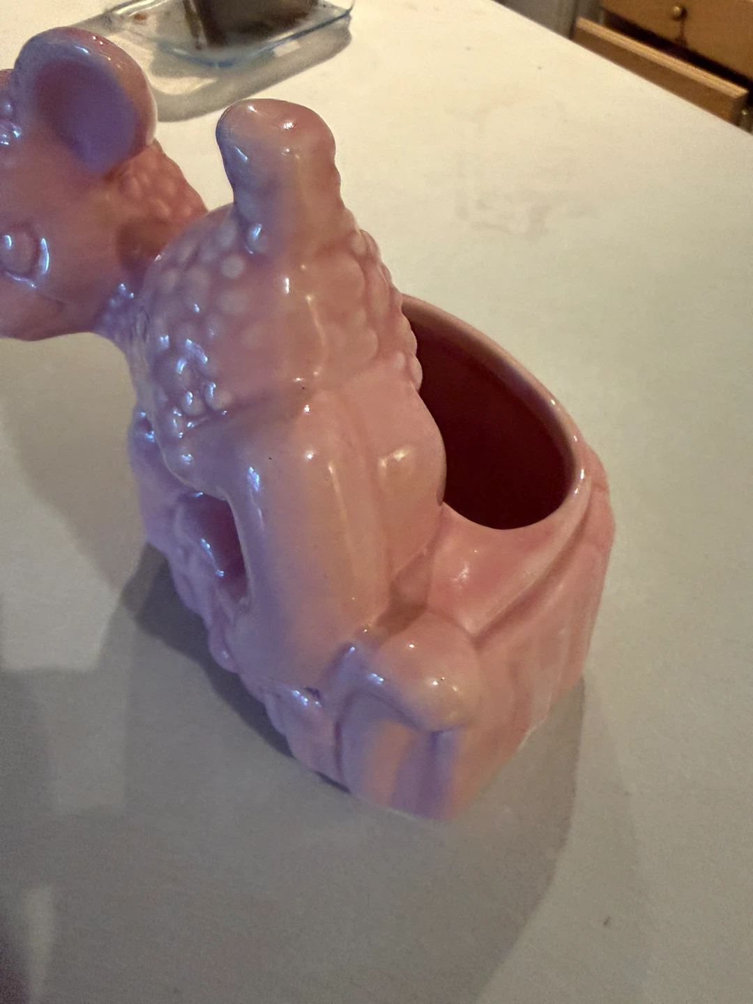 Pink Ceramic Lamb Planter - photo 2