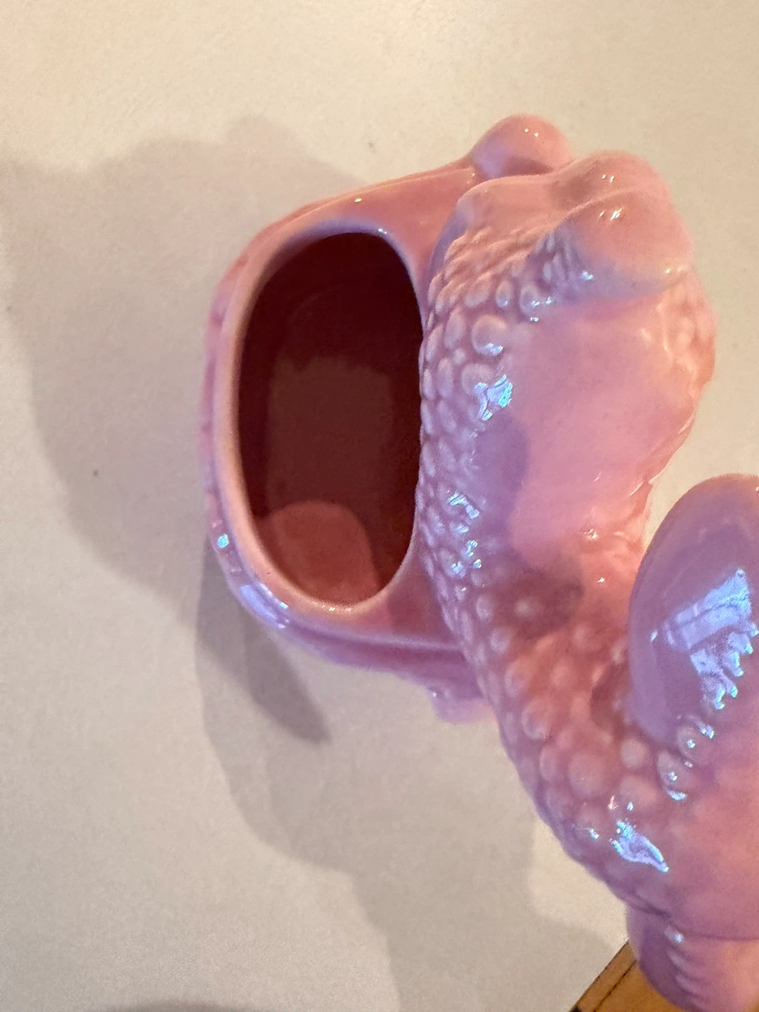 Pink Ceramic Lamb Planter - photo 4