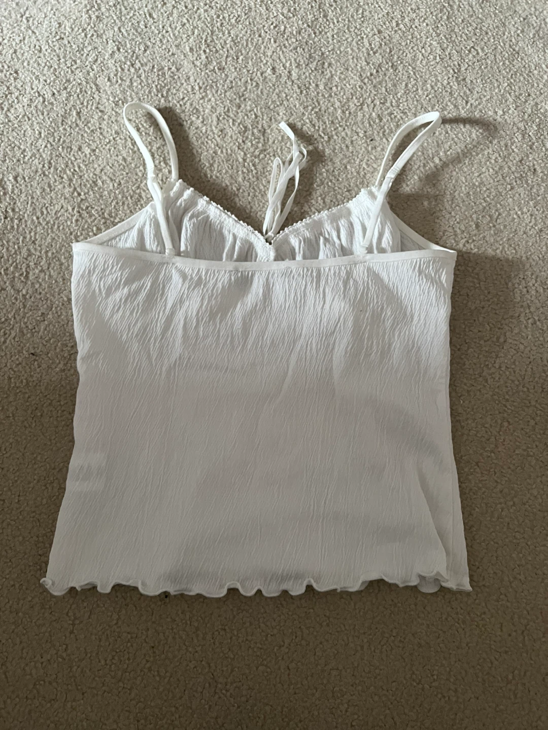Brandy Melville White Smocked Cami Top - photo 2