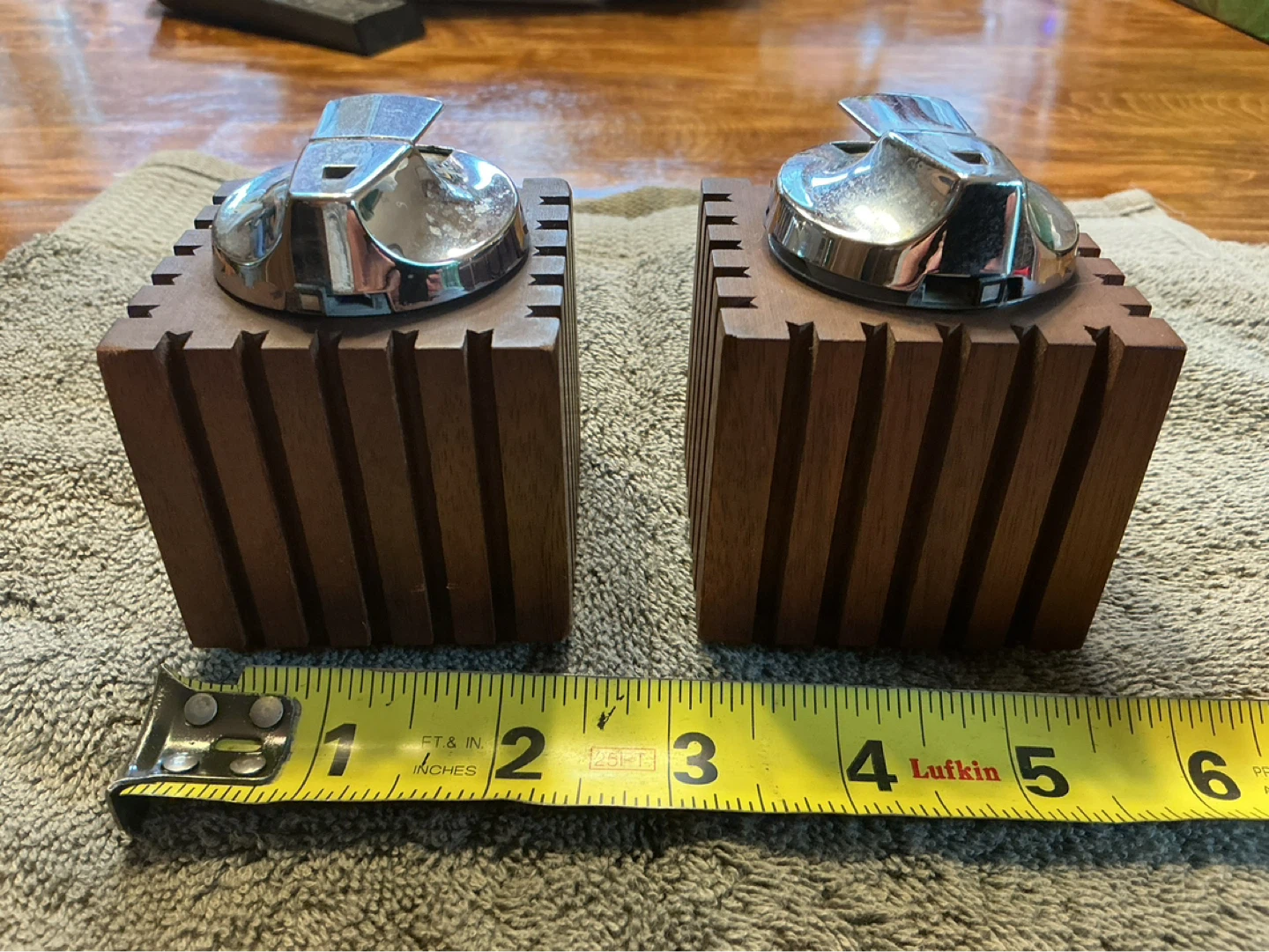 2. Rare 1960’s Wood Chrome RONSON VARAFLAME GAS TABLE LIGHTERS - photo 2