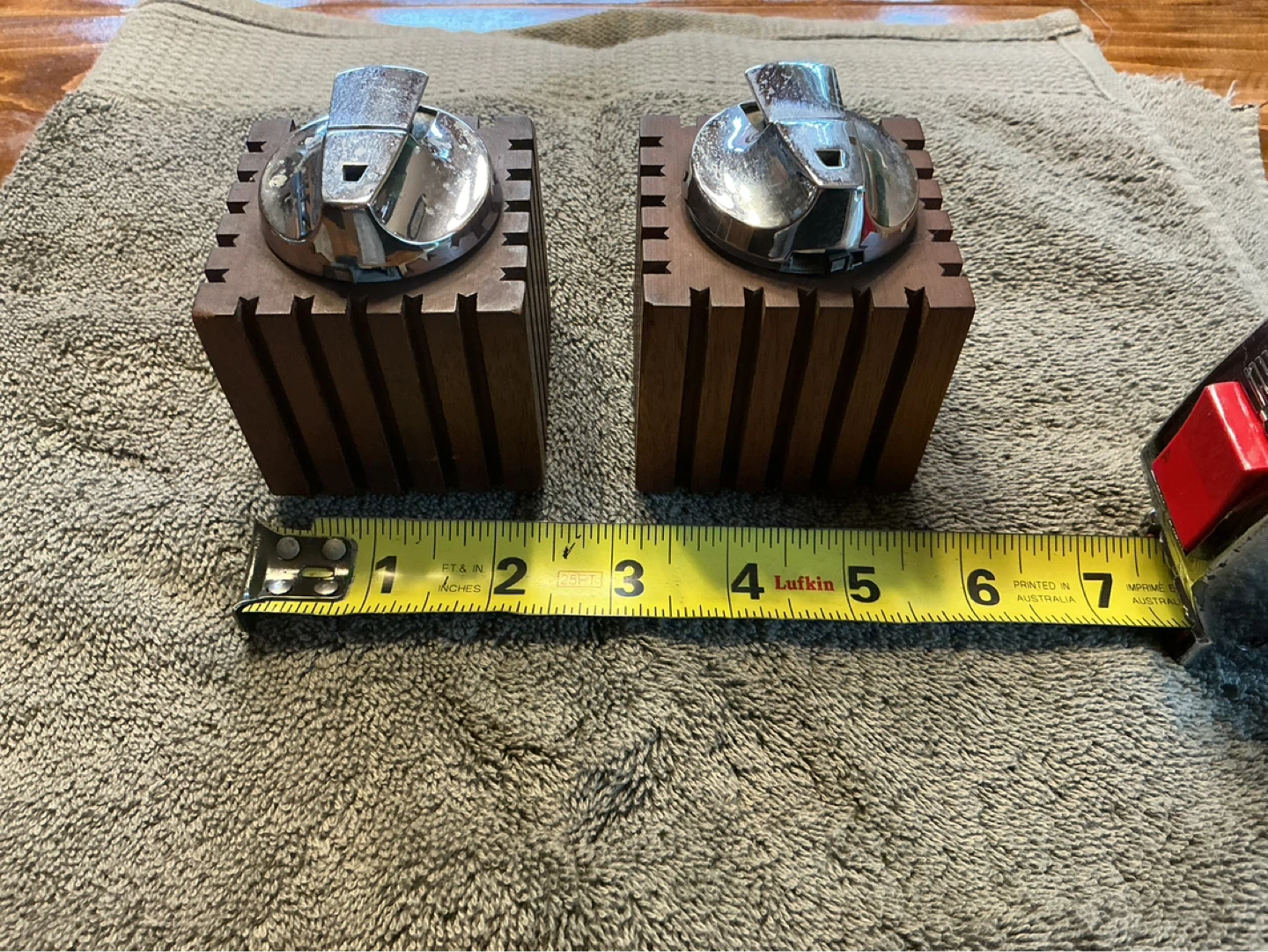 2. Rare 1960’s Wood Chrome RONSON VARAFLAME GAS TABLE LIGHTERS