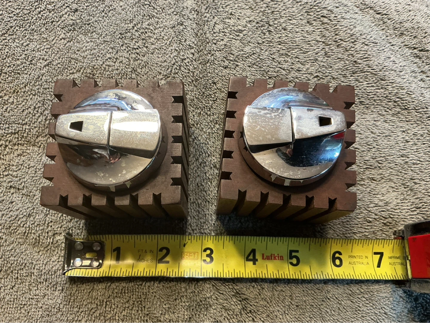 2. Rare 1960’s Wood Chrome RONSON VARAFLAME GAS TABLE LIGHTERS - photo 4