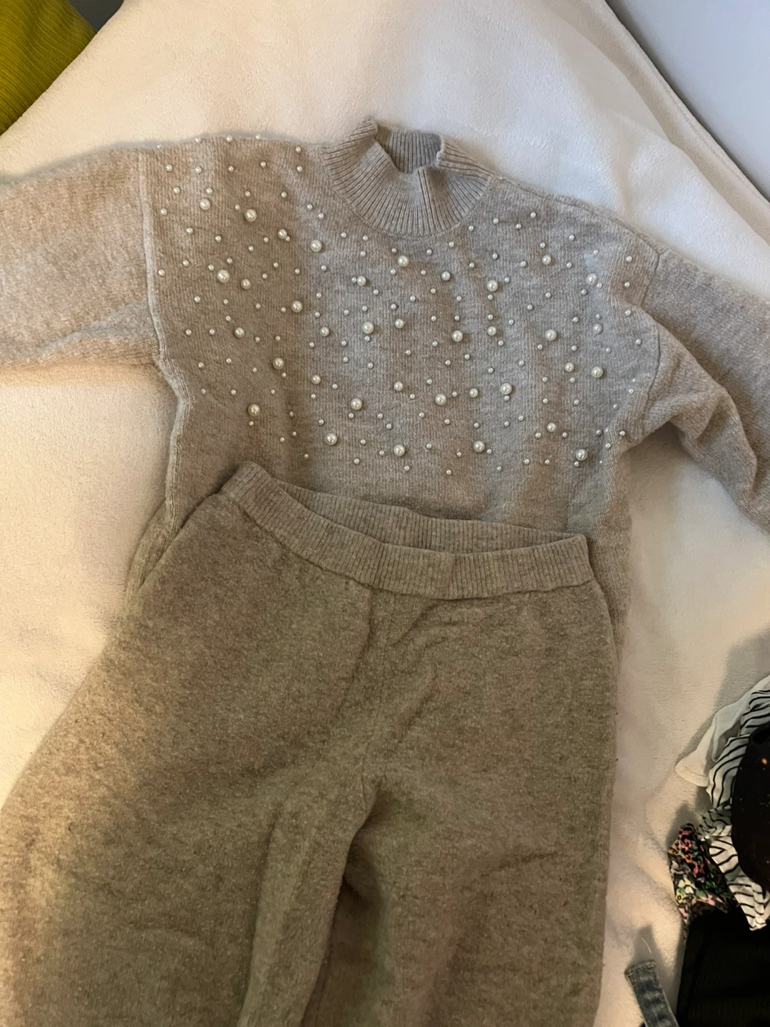 Zara Kids Pearl Embellished Sweater and Pants Set - photo 2
