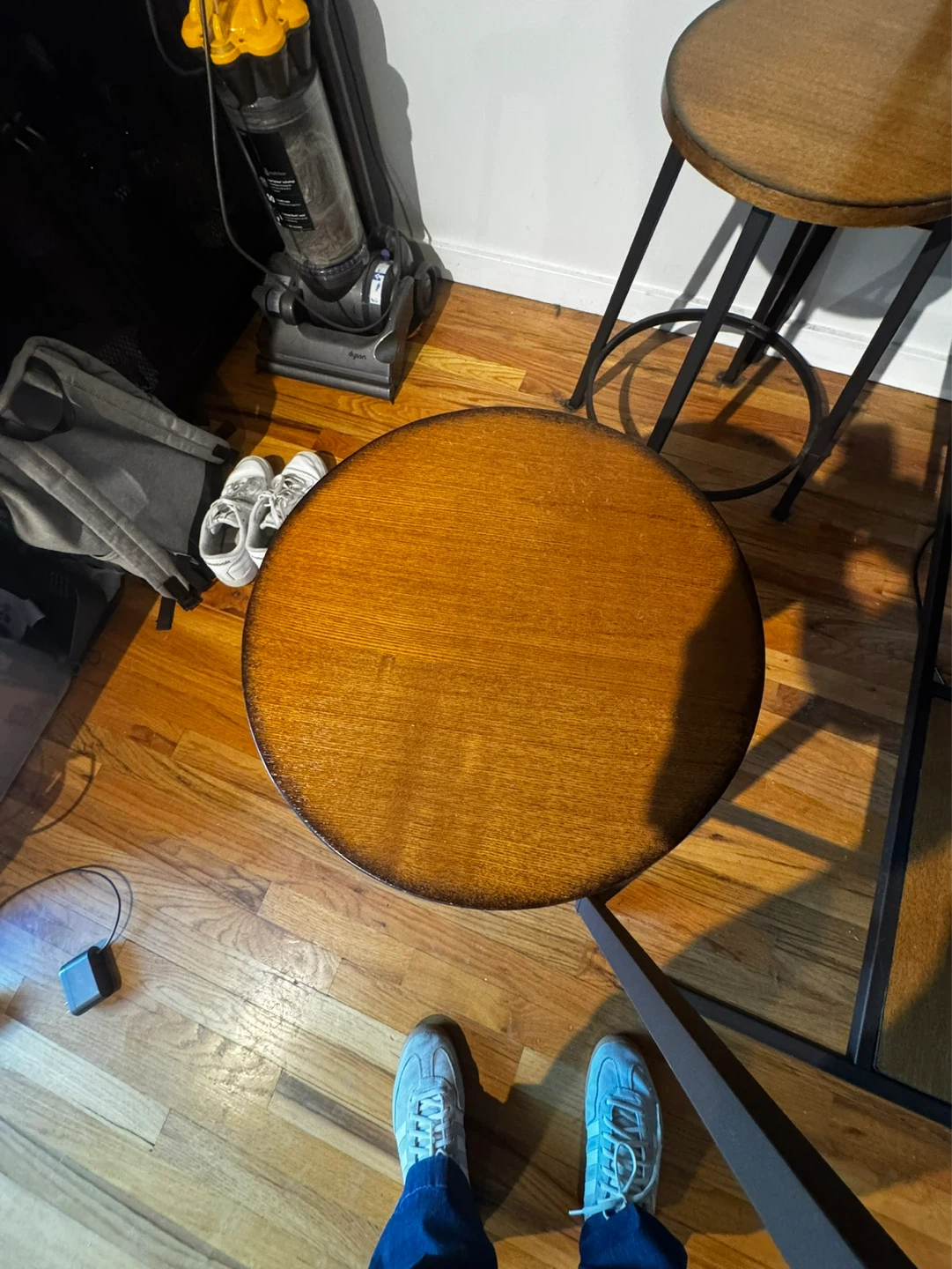 Wood and Metal Bar Table with 4 Stools - photo 4