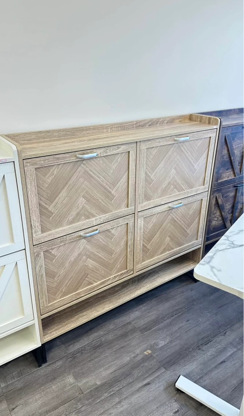 Wooden Shoe Cabinet with 4 Drawers