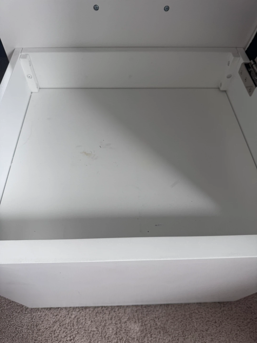 White Storage Ottoman Bench for vanity - photo 4